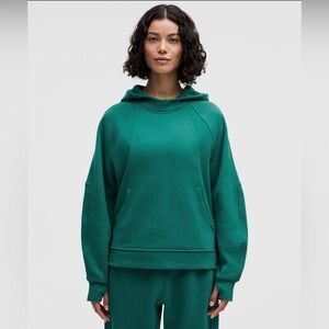 Lululemon Scuba oversized side slit hoodie M/L TEAL LAGOON